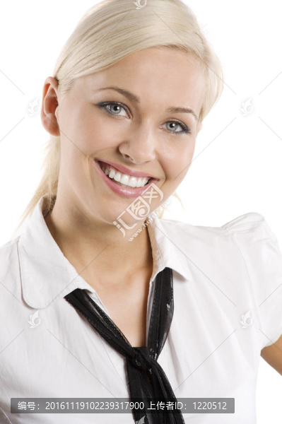 微笑的金發(fā)女孩