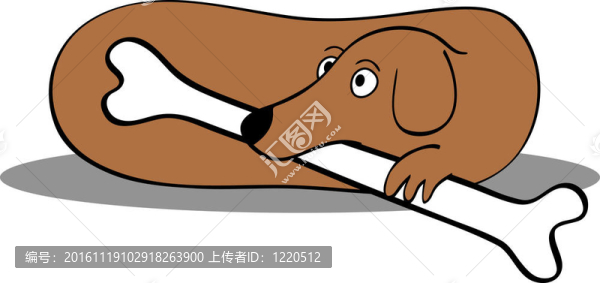 帶骨載體的躺犬