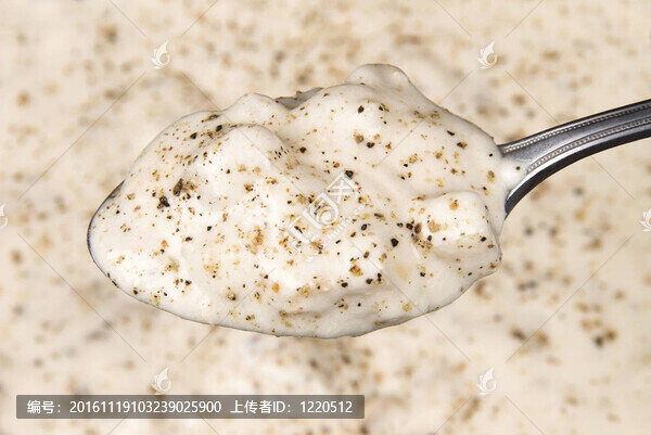 勺子滿滿的蛤蜊濃湯