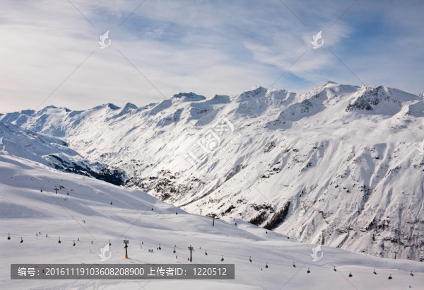 滑雪場hohrgurgl。奧地利