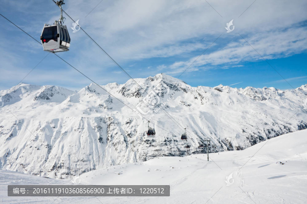 滑雪場hohrgurgl。奧地利