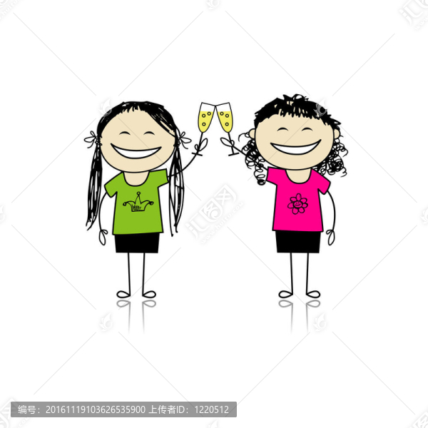 女孩喝葡萄酒。為你設(shè)計(jì)的朋友聚會(huì)
