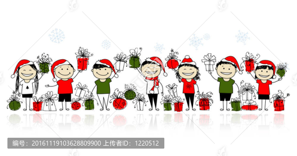 圣誕禮物?？鞓?lè)的朋友在一起