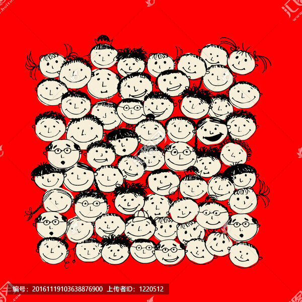 滑稽人群；設(shè)計(jì)素描