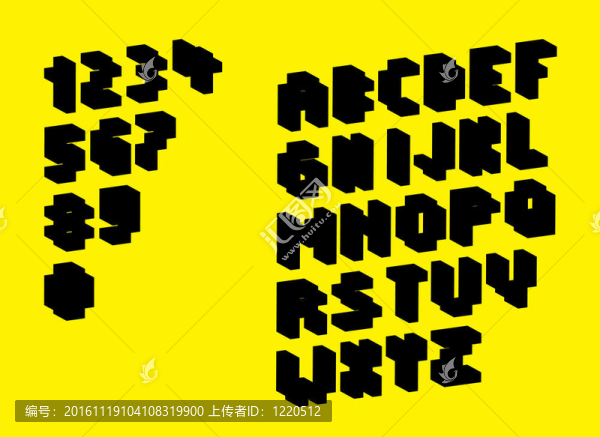 剪影像素字母和數(shù)字-插圖