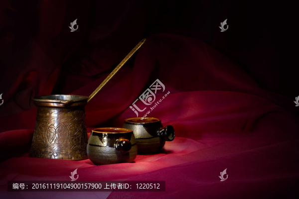 抽象紡織背景咖啡