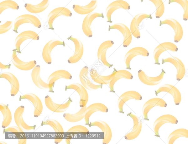香蕉的白色背景