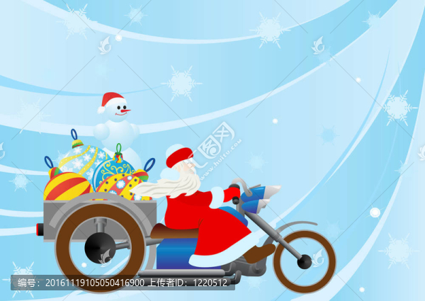 Santa騎摩托車