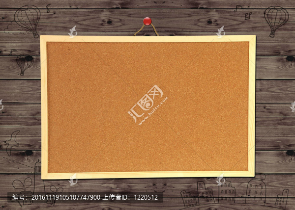木質(zhì)隔墻上的軟木布告板