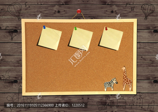 木質(zhì)隔墻上的軟木布告板