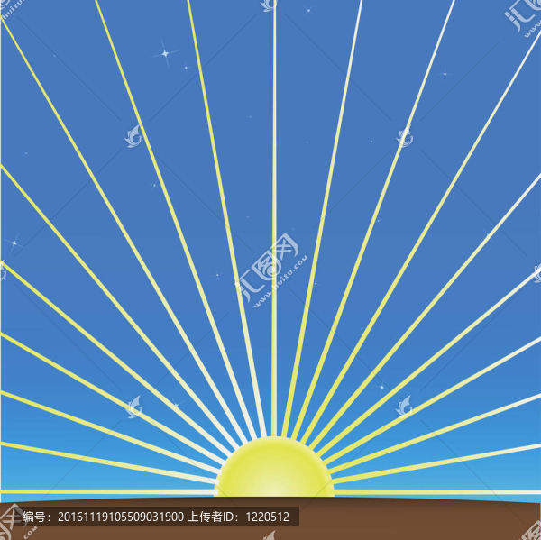 升起的太陽和早晨的天空