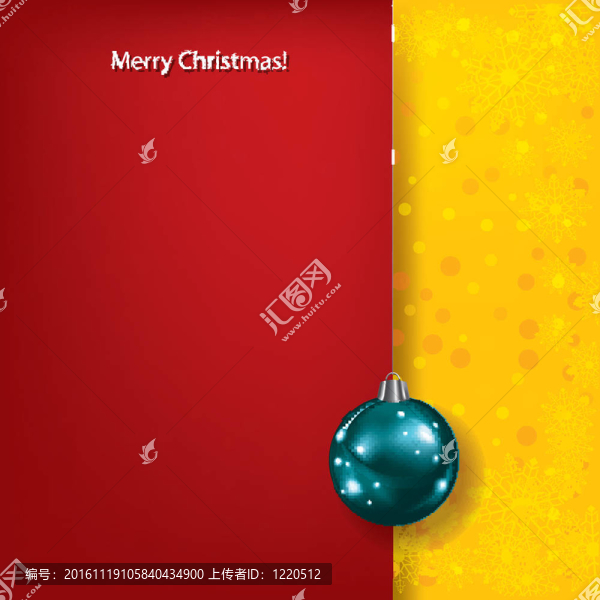 圣誕紅藍色球問候