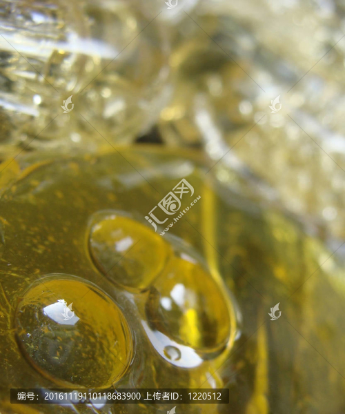 用氣泡反射黃色樹脂具宏觀的細(xì)節(jié)