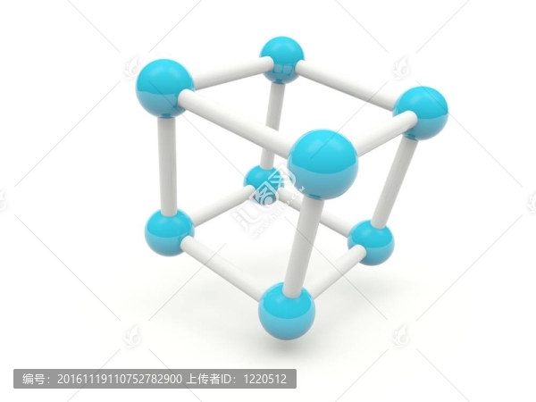 白色立方體分子結(jié)構(gòu)