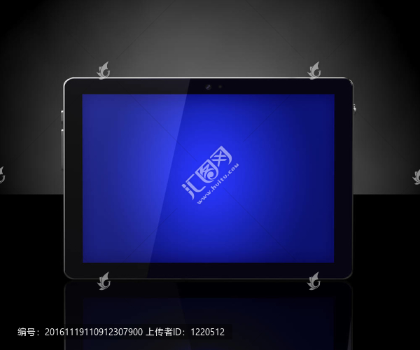 藍(lán)色觸摸屏數(shù)碼平板黑色