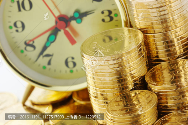 時間就是金錢-時鐘撥號和金幣