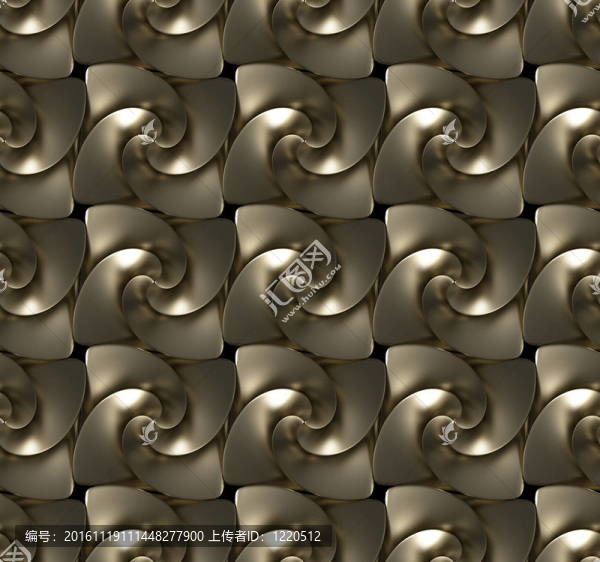 無縫紋理制成的金色旋轉(zhuǎn)