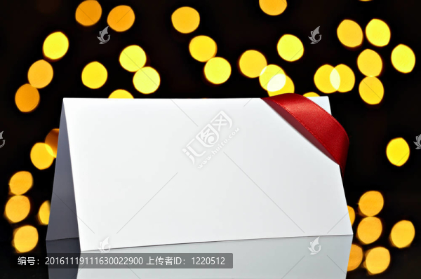 帶彩帶便條賀卡圣誕燈