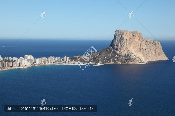 地中海度假勝地Calpe觀；白色海岸西班牙