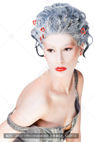 女性冰凍的畫像