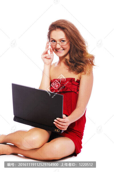女孩用的筆記本電腦