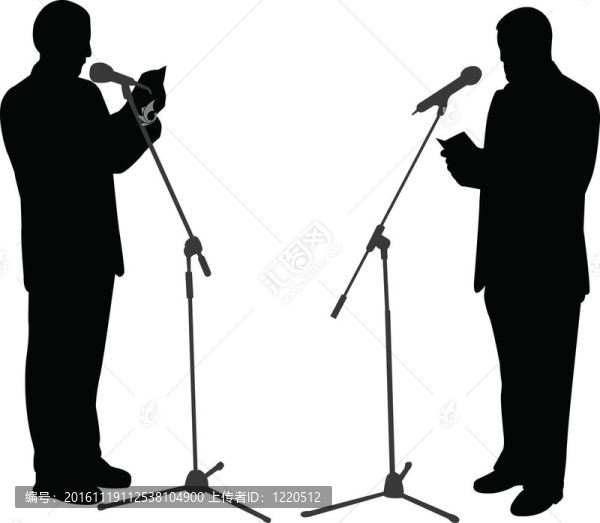 公共演講的剪影