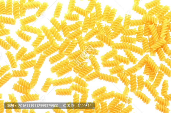干面食螺絲粉；孤立在白色背景
