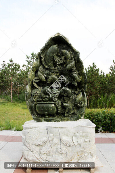 玉器,玉雕,鯉魚,魚
