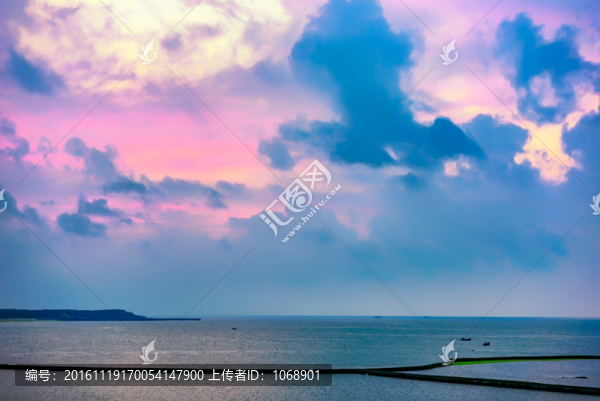 海岸朝霞