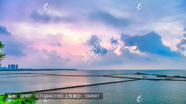 海岸朝霞