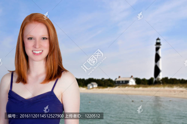 海灘上的女人