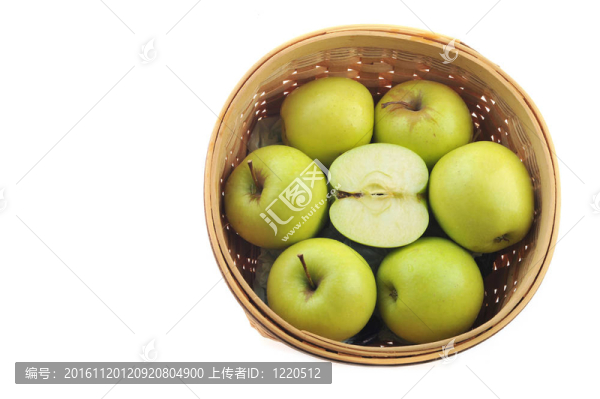 籃子里的綠色蘋果