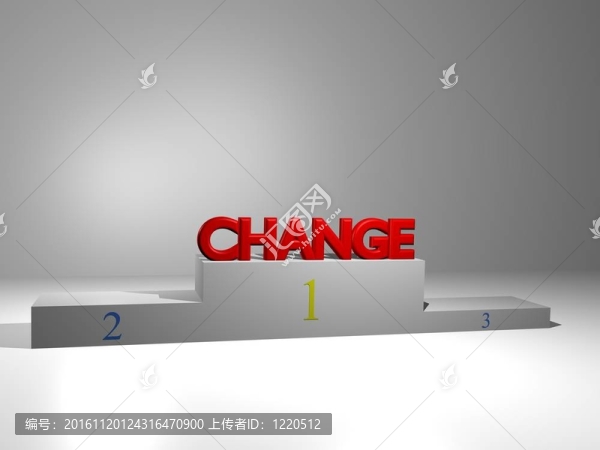 白色背景的3D講臺與激勵口號