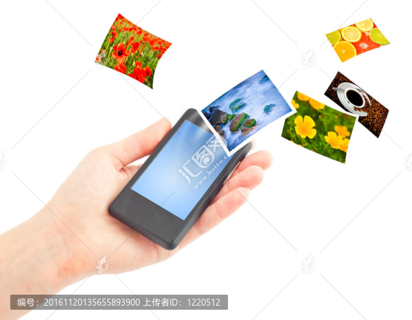 手機在手。