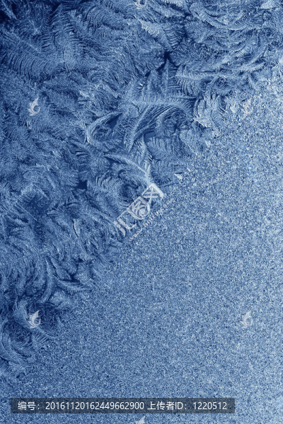 冬季櫥窗玻璃上的Frost紋樣