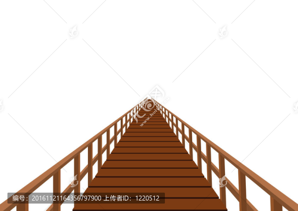 有扶手的木橋