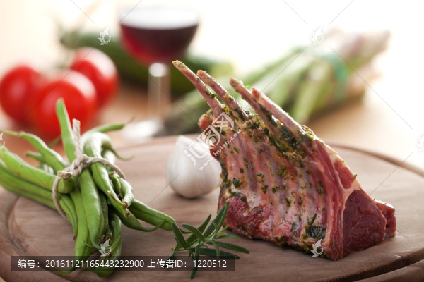 原料羊排特寫