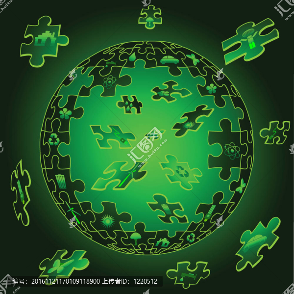 拼圖中的生態(tài)地球