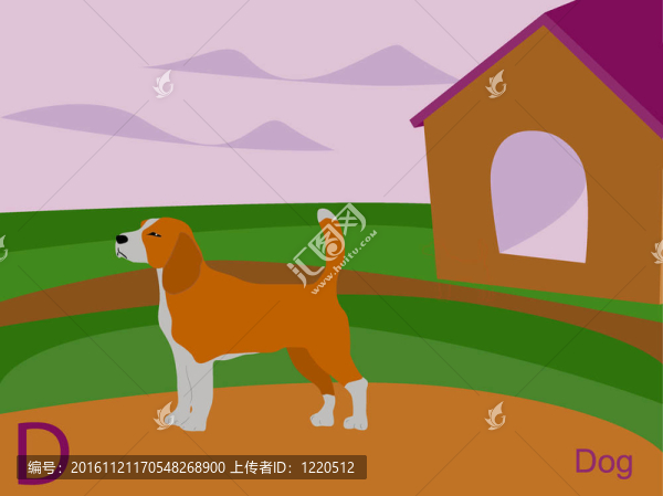 動物字母表；狗