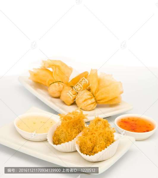 點心餐廳的油炸食品