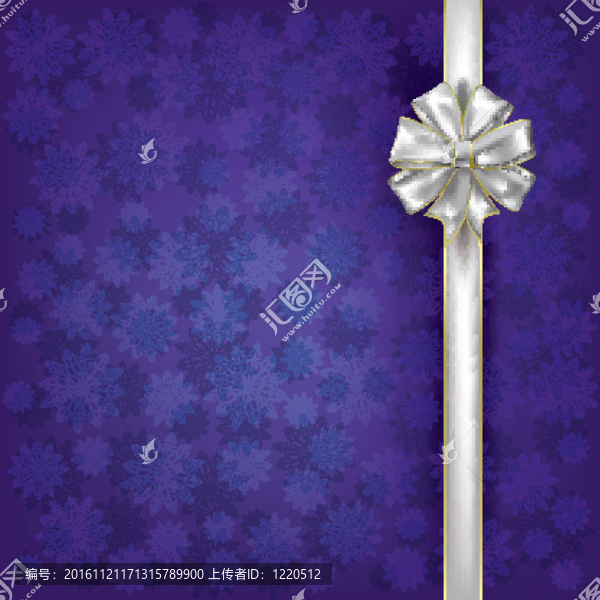 帶白色禮品緞帶的圣誕祝福