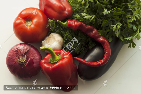 不同的蔬菜