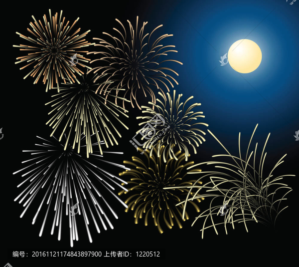 銀色和金色的煙花