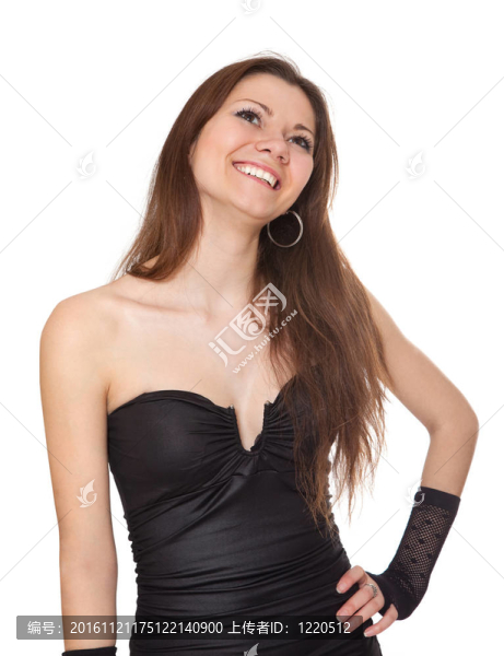 穿著晚禮服的性感女人
