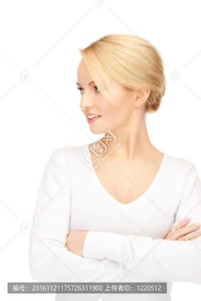 幸福和微笑的女人。