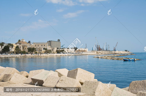 Bari的全景。Apulia。
