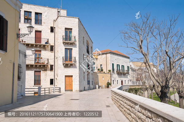 Bari的全景。Apulia。