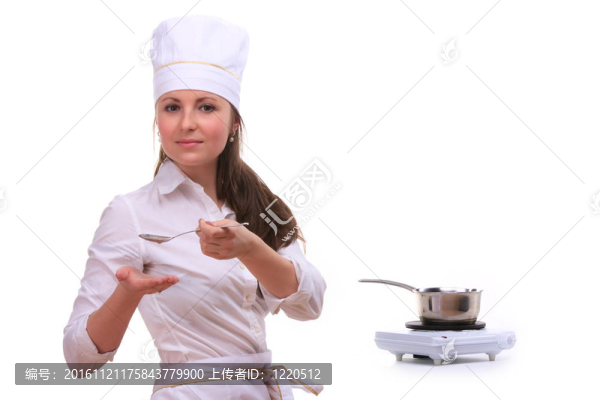 美女廚房的女人