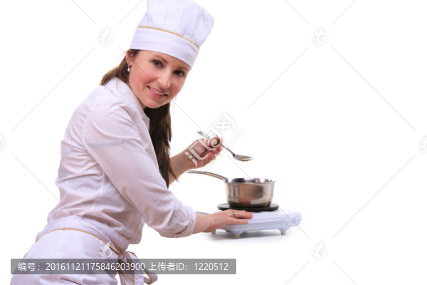 美女廚房的女人