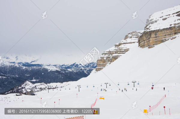滑雪勝地Madonna,di,Campiglio。意大利